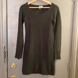 Element Sweater Dress in Deep Green